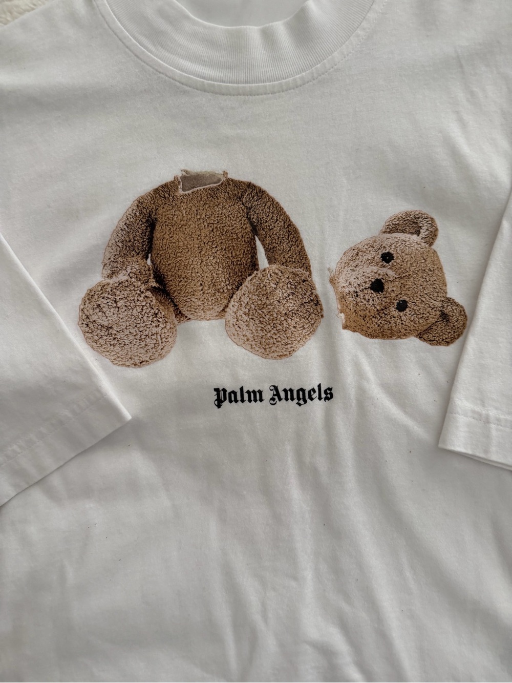 Palm Angels White Teddy Bear Graphic Tee